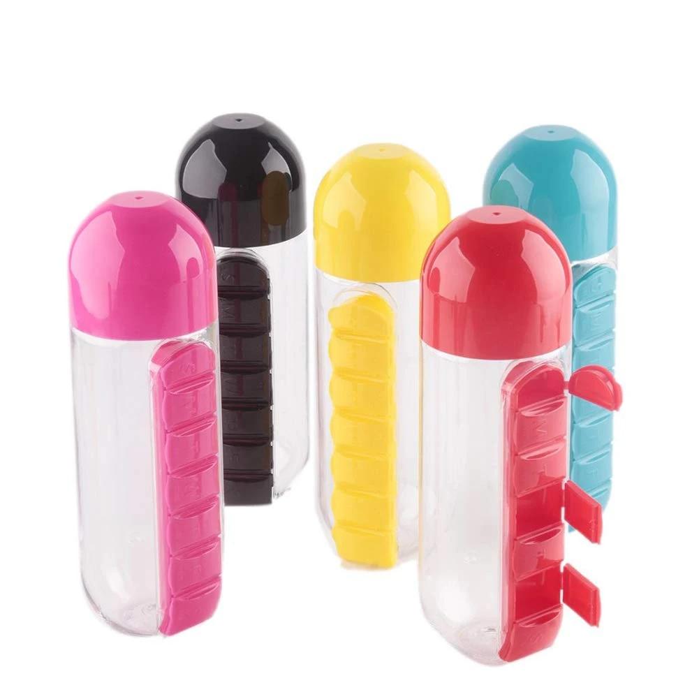 Botella de agua con pastillero ™
