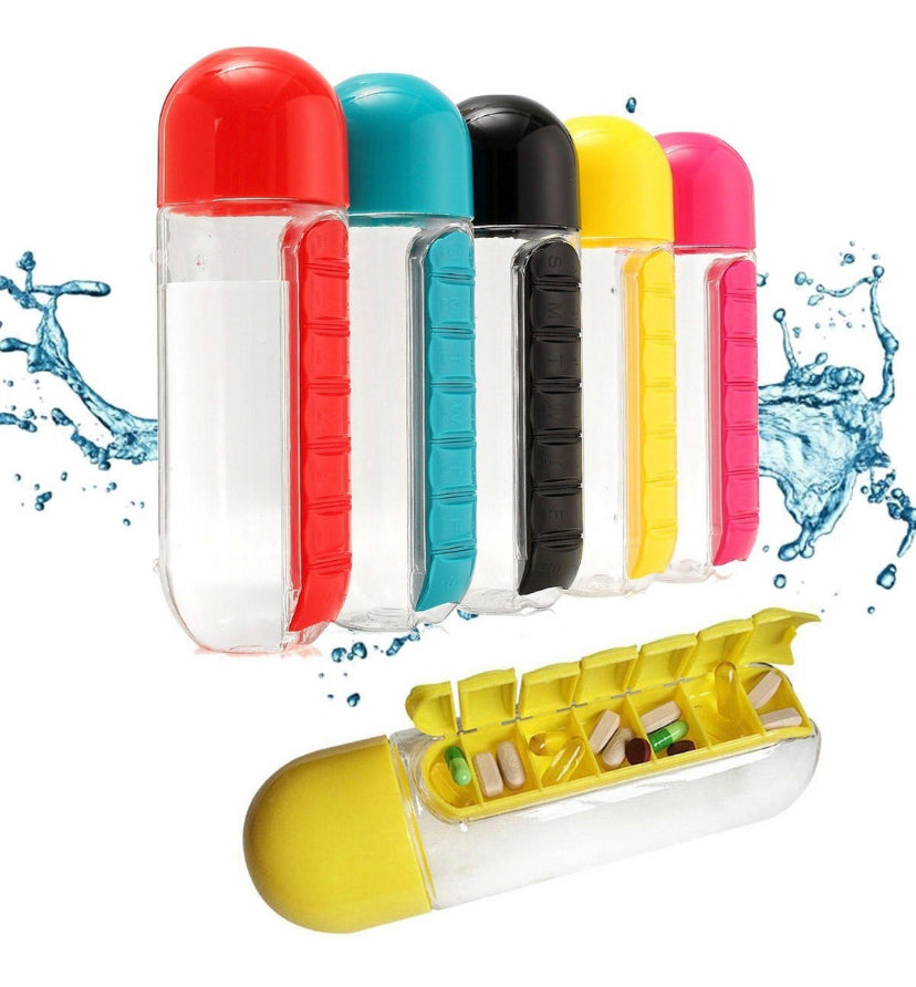 Botella de agua con pastillero ™